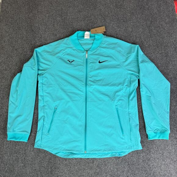 Nike Court Dri-Fit Rafa Nadal Men's Size S Full Zip Jacket Dusty Cactus Tennis - Picture 2 of 7